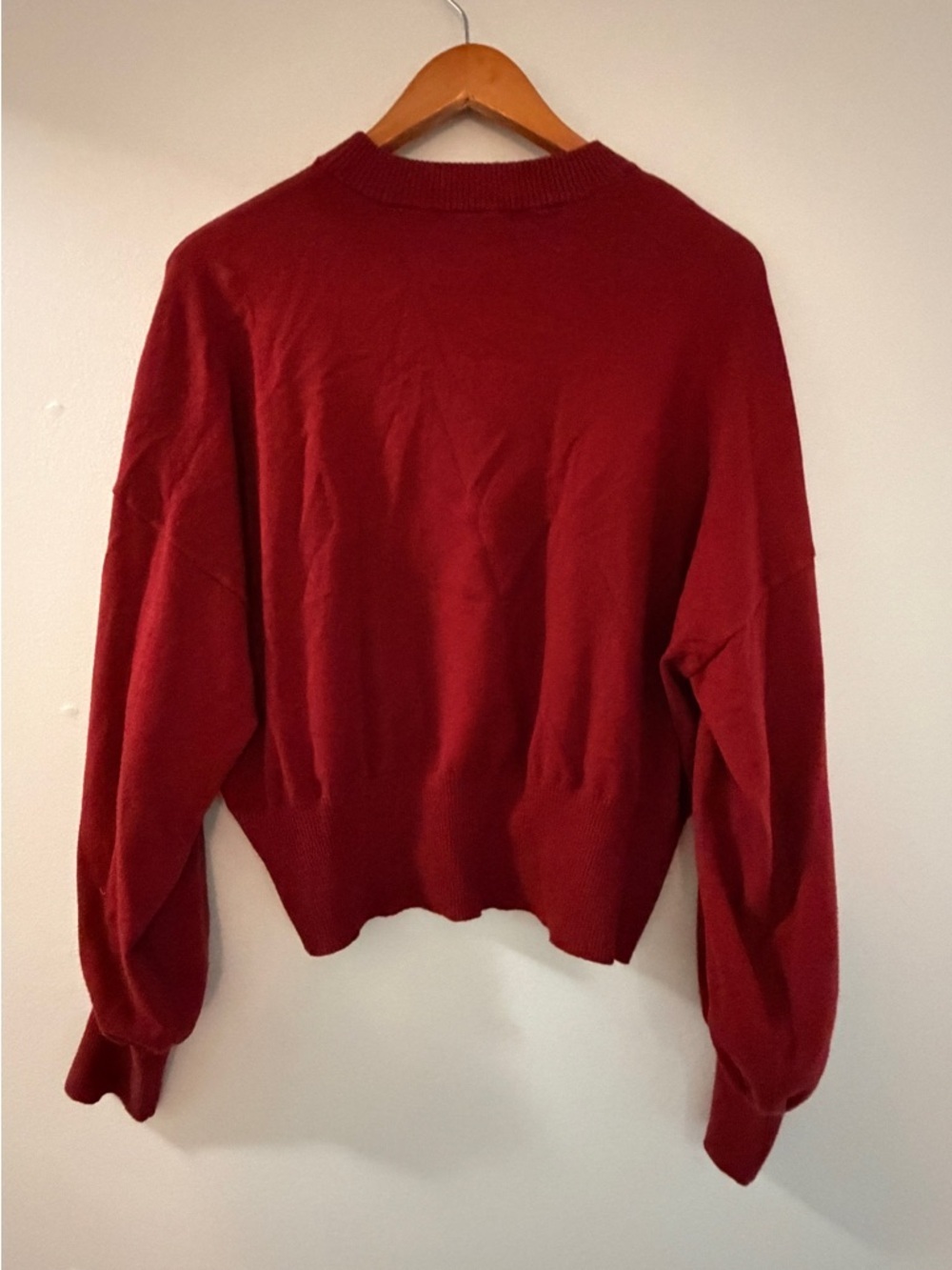 BB Dakota Steve Madden Cropped Sweater – Red – Size XL - Picture 3 of 4
